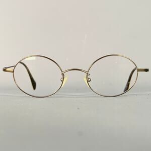 GIORGIO ARMANI Silver Metal Round Eyewear Readers